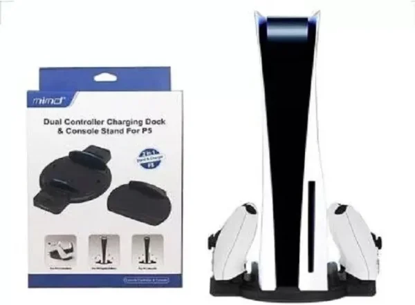 BASE PS5 CON CARGADOR PARA 2 JOYSTICKS