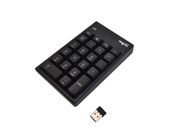 Teclado numérico wireless Nisuta con 3 teclas multimedia NSKB11NW